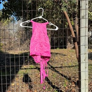 Zara Pink Open Back Halter Tank